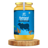 100% Natural Sahiwal A2 Desi Cow Ghee By Go Fresho | High In Vitamins A, D & Healthy Desi Ghee Good For Cooking | (500ml) 16.9 Ounce | Jar Pack